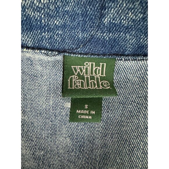 WILD FABLE Women's Acid Wash Denim Zip Front Utility Jumpsuit Sz S - Picture 5 of 5